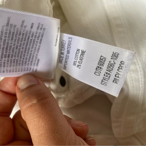 Agolde Riley high rise crop in White size 26 - Picture 4 of 5